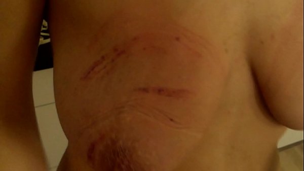 Girlfriend punishes her own tits
